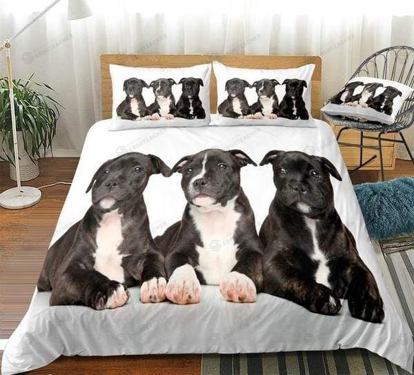 3d  Three Black Dogs  Bed Sheets Spread  Duvet Cover Bedding Sets
