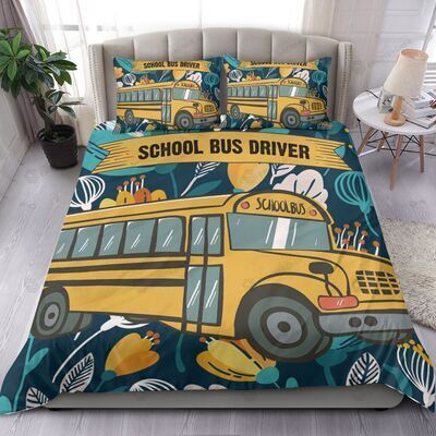 School Bus Driver  Bed Sheets Spread  Duvet Cover Bedding Sets