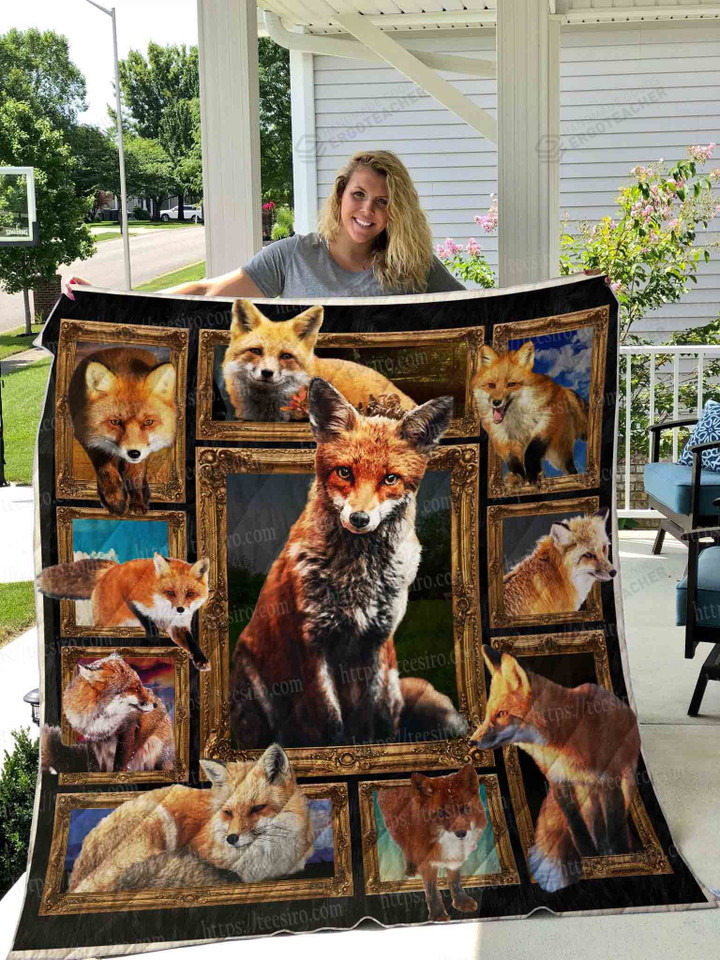 3d Fox Picture Collection Quilt Blanket Great Customized Blanket Gifts For Birthday Christmas Thanksgiving