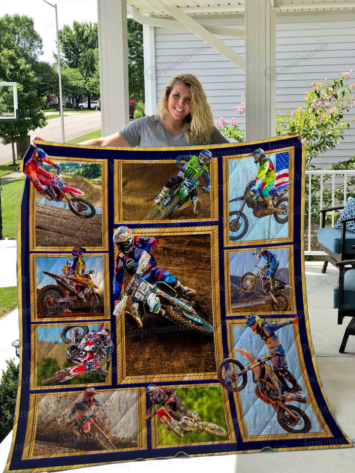 3d Motocross Picture Art Quilt Blanket Great Customized Blanket Gifts For Birthday Christmas Thanksgiving