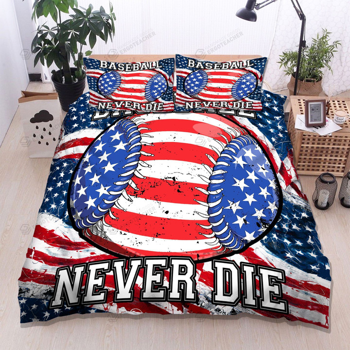 3D American Baseball Never Die Cotton Bed Sheets Spread Comforter Duvet Cover Bedding Sets