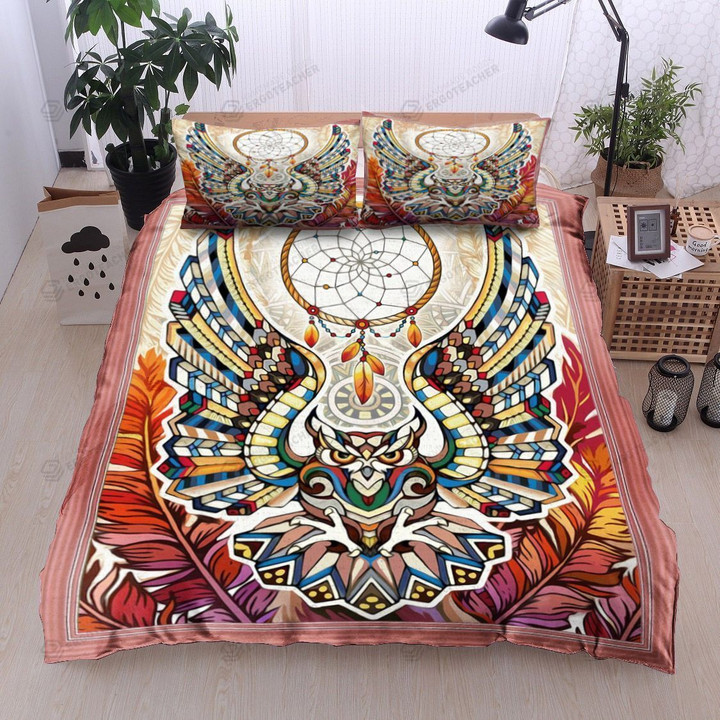3D Abstract Owl Dreamcatcher  Bed Sheets Spread  Duvet Cover Bedding Sets