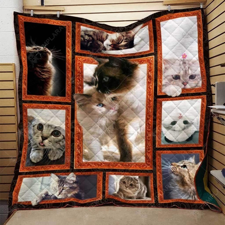 3d Cat Mom And Kitty Quilt Blanket Great Customized Gifts For Birthday Christmas Thanksgiving
