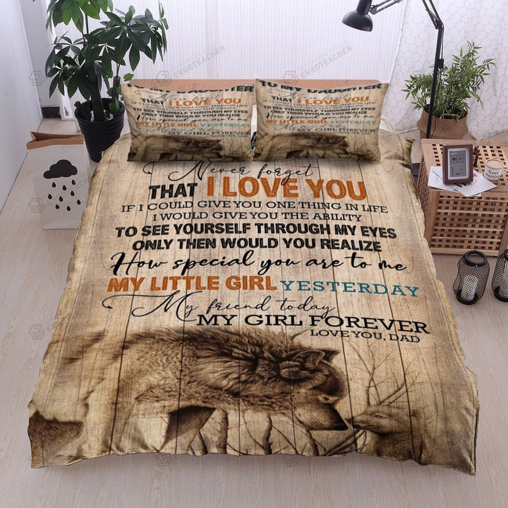 Personalized Wolf To My Daughter How Special You Are To Me Forever And Always Love You  Bed Sheets Spread  Duvet Cover Bedding Sets