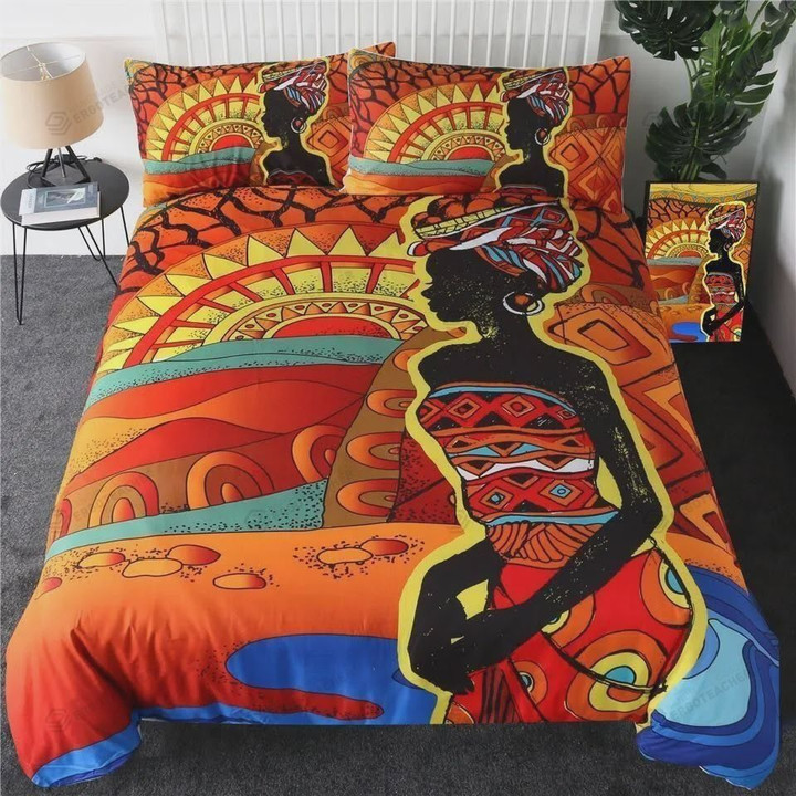 African Woman  Bed Sheets Spread  Duvet Cover Bedding Sets