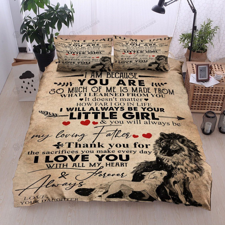 Personalized Wolf To My Dad Thank You For The Sacrifices Yo Make Every Day I Love You Always And Forever  Bed Sheets Spread  Duvet Cover Bedding Sets