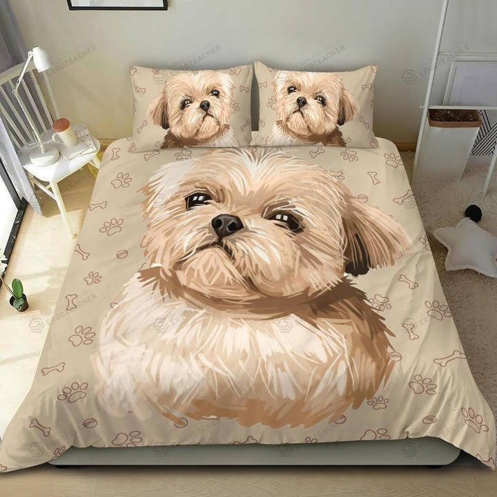 Lovely Shih Tzu Dog Bed Sheets Spread  Duvet Cover Bedding Sets