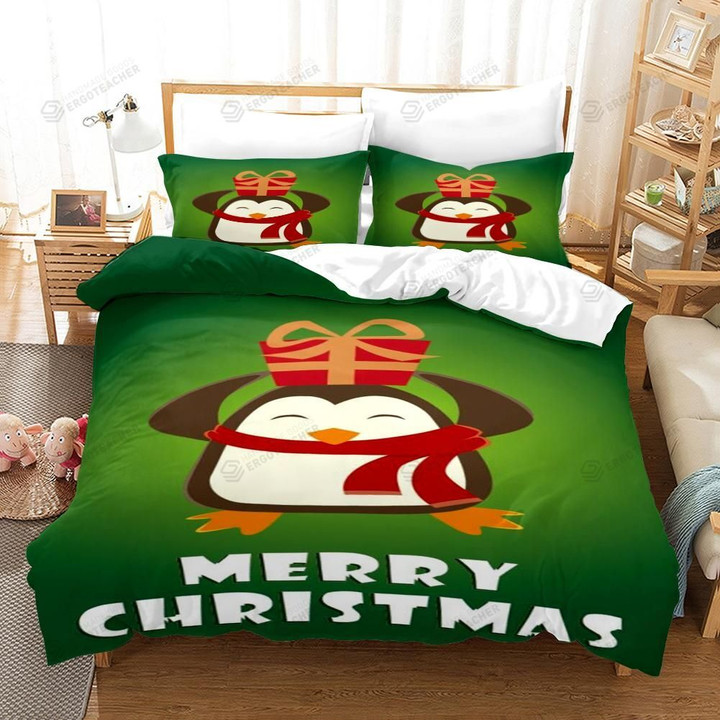 Christmas Day Penguin Gift Bed Sheets Duvet Cover Bedding Set Great Gifts For Birthday Christmas