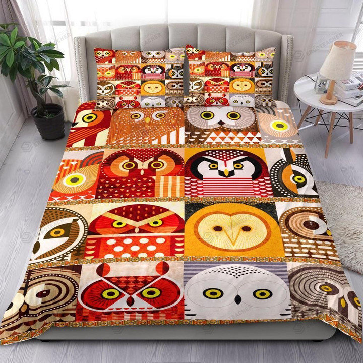 Colors Owl Art Bedding Set Bed Sheet Duvet Cover Bedding Sets