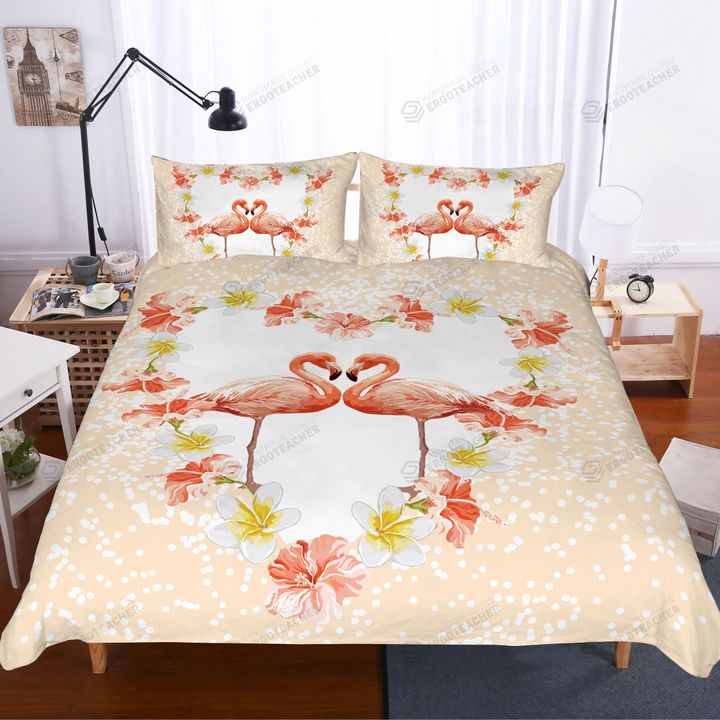 Flamingo Couple Bed Sheets Duvet Cover Bedding Sets