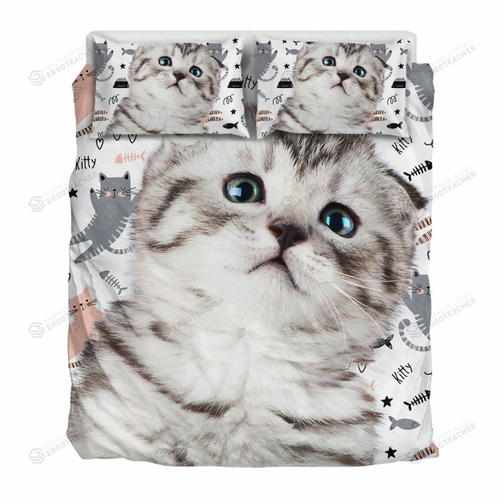 Scottish Fold Cat Bed Sheets Duvet Cover Bedding Sets