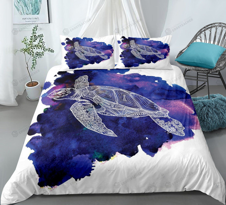 Turtle Purple Bed Sheets Duvet Cover Bedding Sets