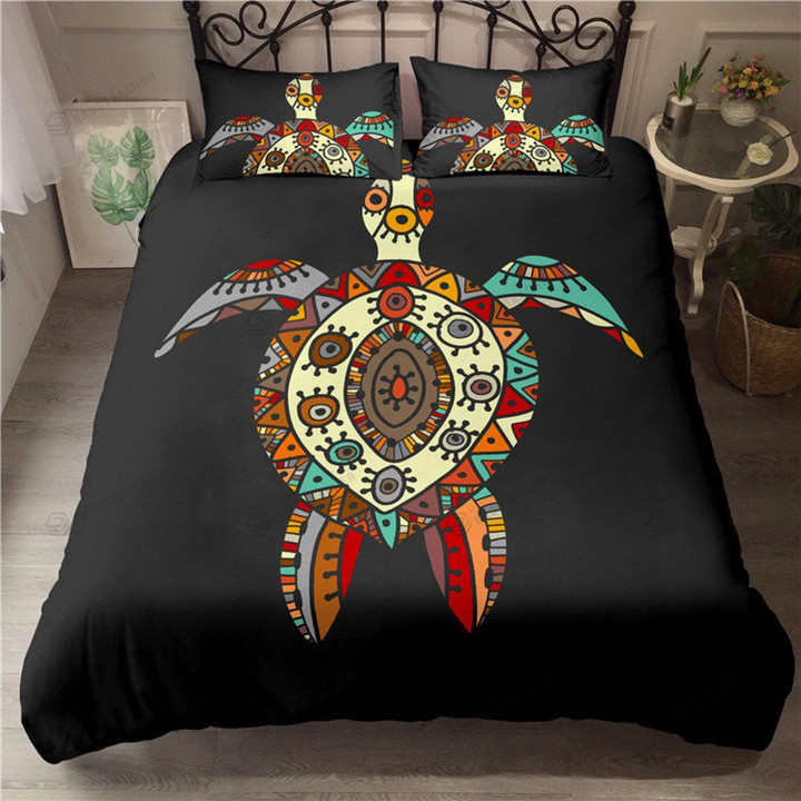 Turtle Art Pattern Bed Sheets Duvet Cover Bedding Sets