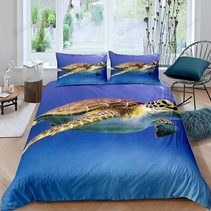 Turtle Blue Bed Sheets Duvet Cover Bedding Sets