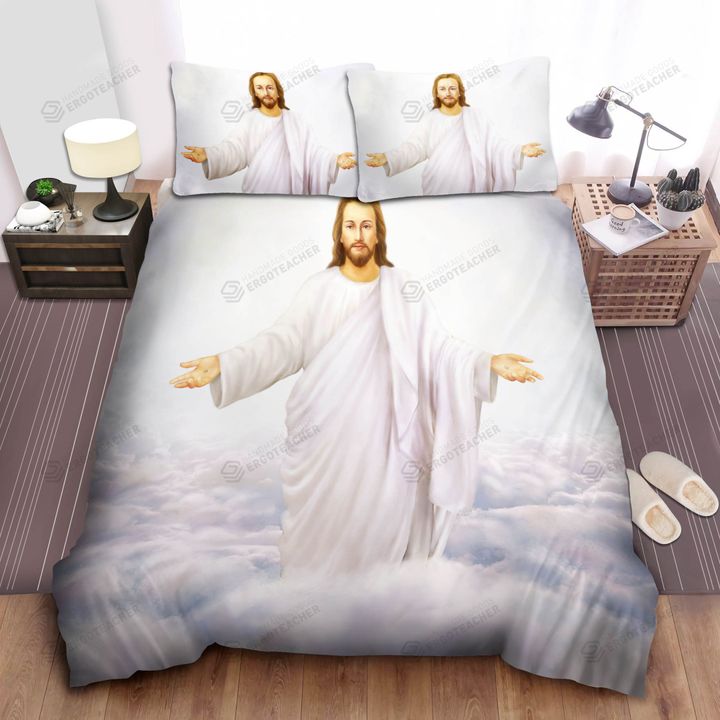 Jesus Standing On The Clouds Bed Sheets Spread  Duvet Cover Bedding Sets