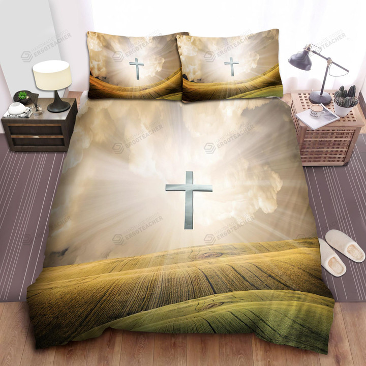 A Cross Shining Brightly Bed Sheets Spread  Duvet Cover Bedding Sets