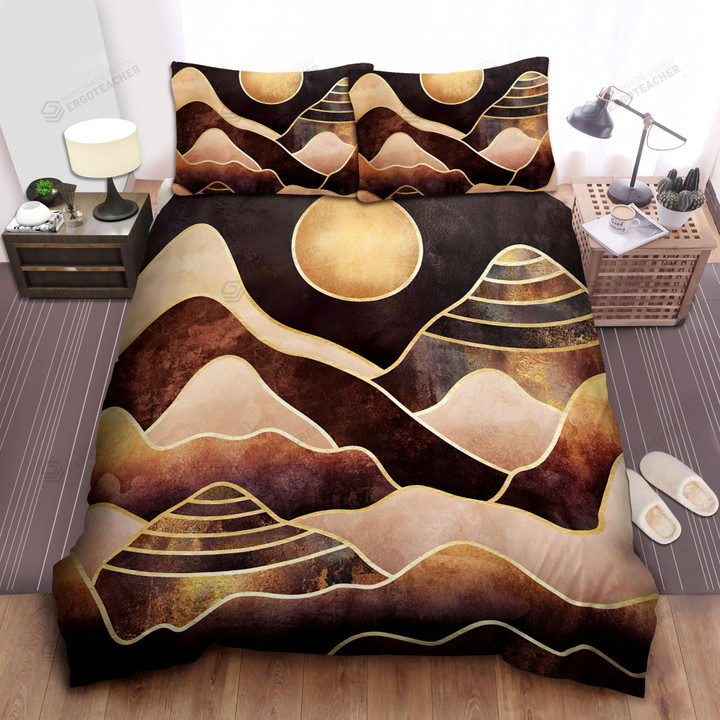 Sunkissed Mountains Bed Sheets Spread  Duvet Cover Bedding Sets