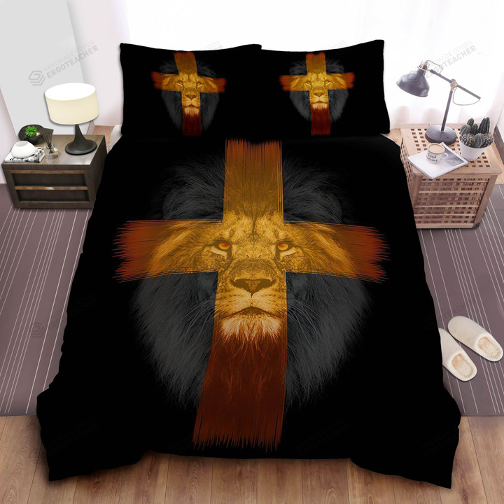 The Lion Cross Bed Sheets Spread  Duvet Cover Bedding Sets