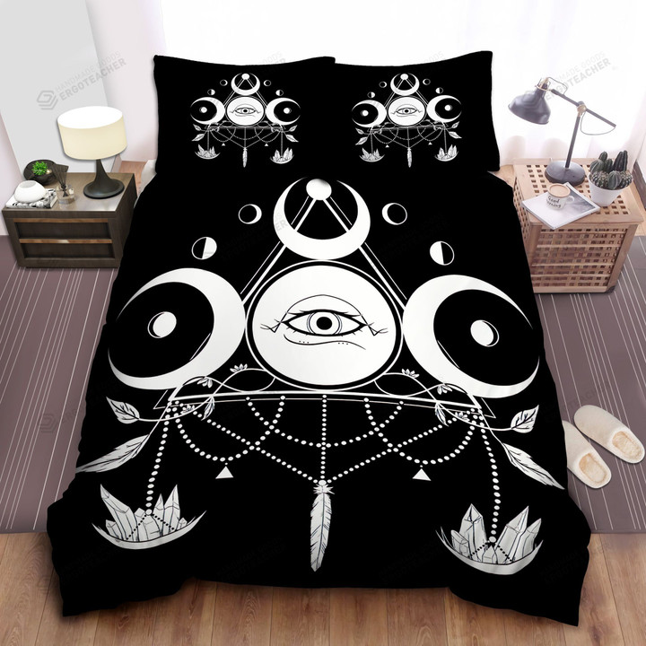 Witchy Design With Crystals Bed Sheets Spread  Duvet Cover Bedding Sets