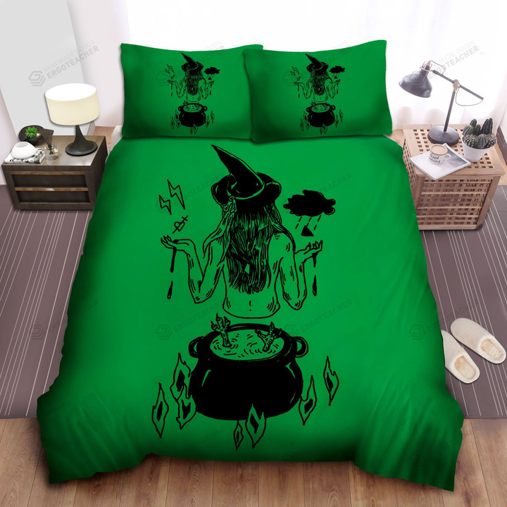 Witch's Back View & The Cauldron Bed Sheets Spread  Duvet Cover Bedding Sets