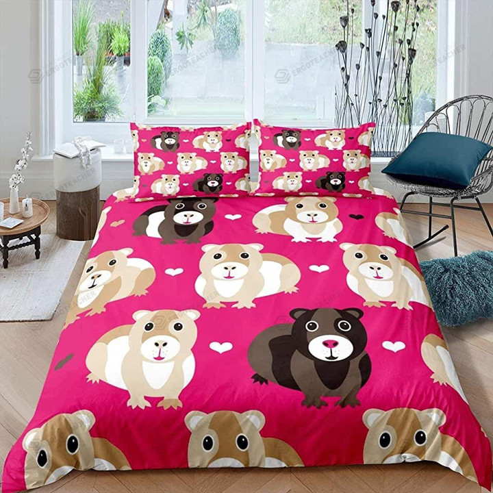 Guinea Pig Cartoon Pattern Bed Sheet Duvet Cover Bedding Sets