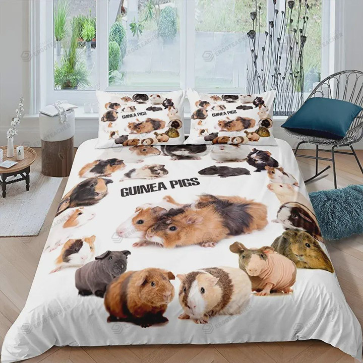 Cute Guinea Pigs Bed Sheet Duvet Cover Bedding Sets