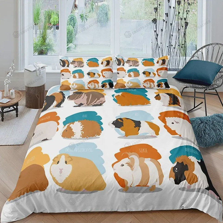 Guinea Pigs Cartoon Pattern Bed Sheet Duvet Cover Bedding Sets