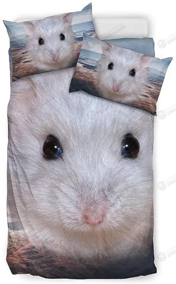 Hamster Face Pattern Bed Sheet Duvet Cover Bedding Sets