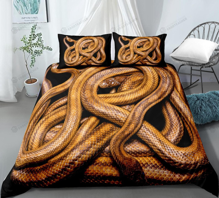 Brown Snakes Bed Sheet Duvet Cover Bedding Sets
