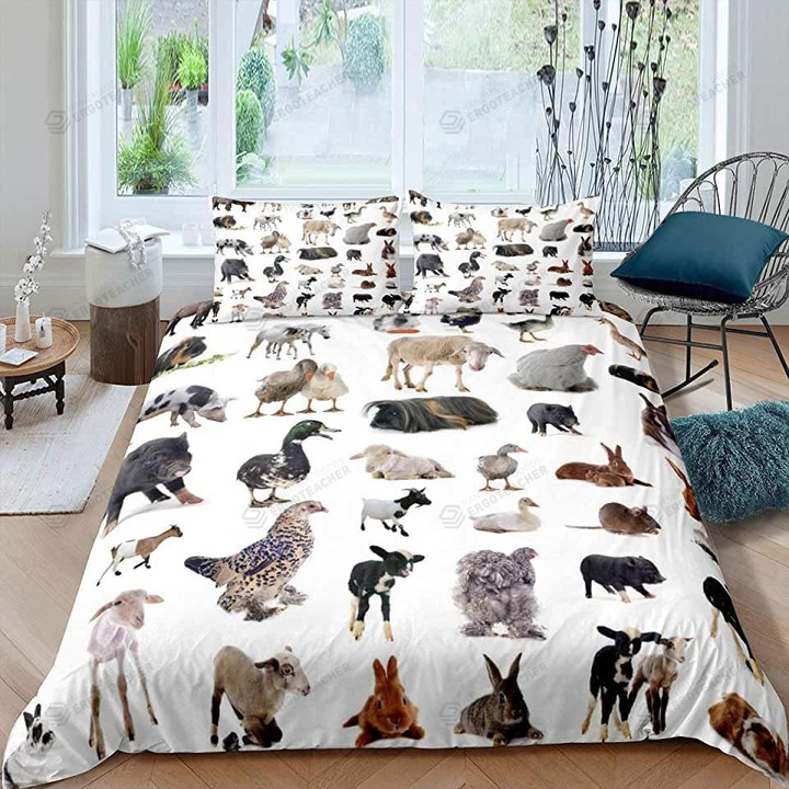 Farm Animals Bed Sheet Duvet Cover Bedding Sets