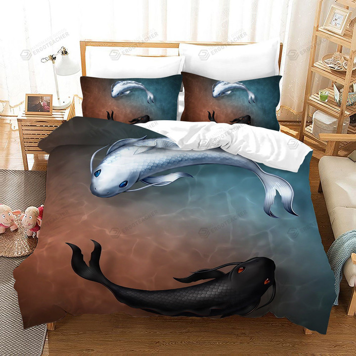 3D Carp Fish Bed Sheets Duvet Cover Bedding Sets