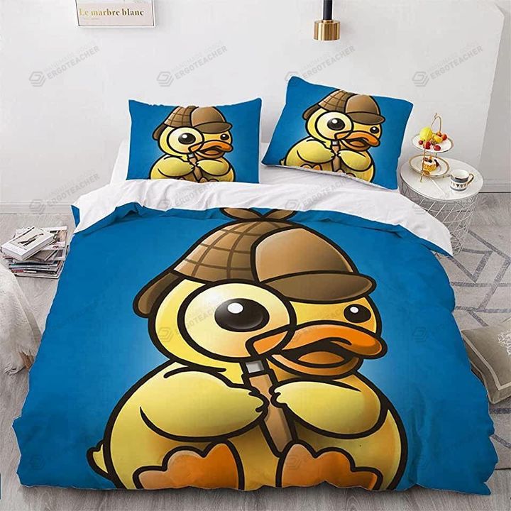 Lovely Duck Blue Bed Sheets Duvet Cover Bedding Sets