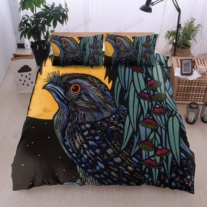 Bird Pattern Print Bed Sheets Duvet Cover Bedding Sets