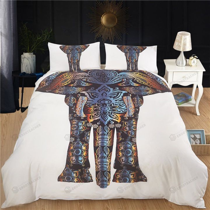 Bohemian Elephant Mandala Pattern Bed Sheets Duvet Cover Bedding Sets