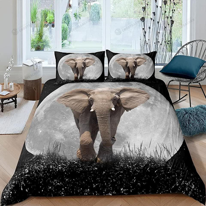 Elephant And Moon Bed Sheets Duvet Cover Bedding Sets