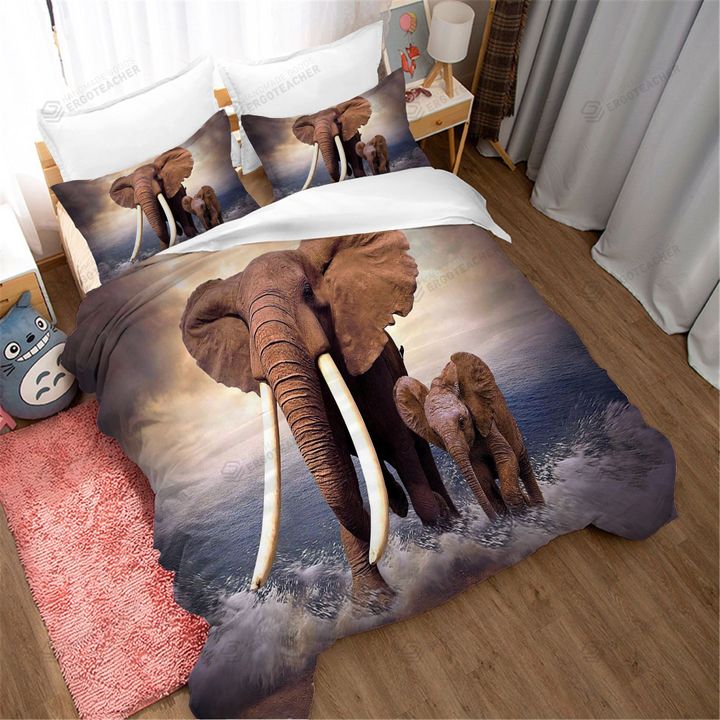 Elephant Family Bed Sheets Duvet Cover Bedding Sets