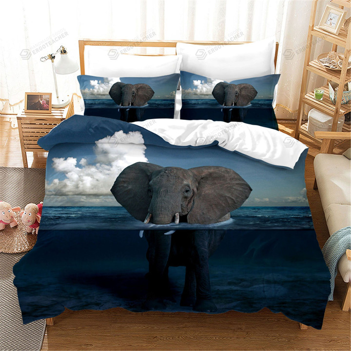 3D Elephant Sea Bed Sheets Duvet Cover Bedding Sets