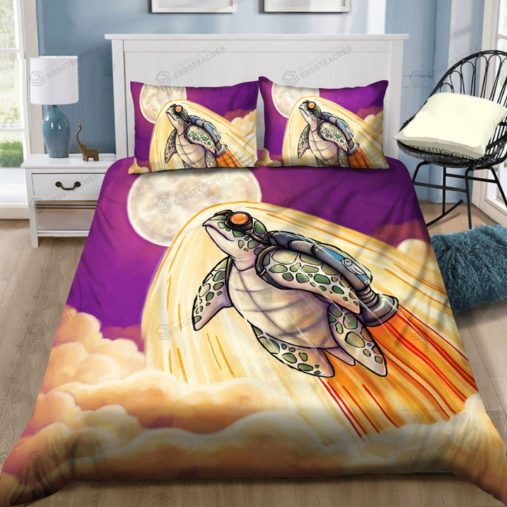 Turtle Flying Into The Sky Bed Sheets Duvet Cover Bedding Sets