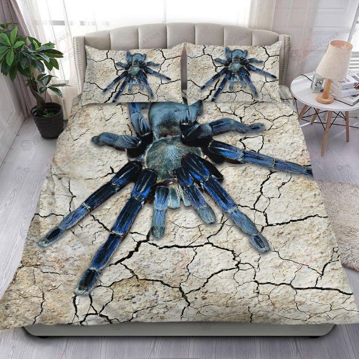 Cobalt Blue Tarantula Spider Bed Sheets Duvet Cover Bedding Sets