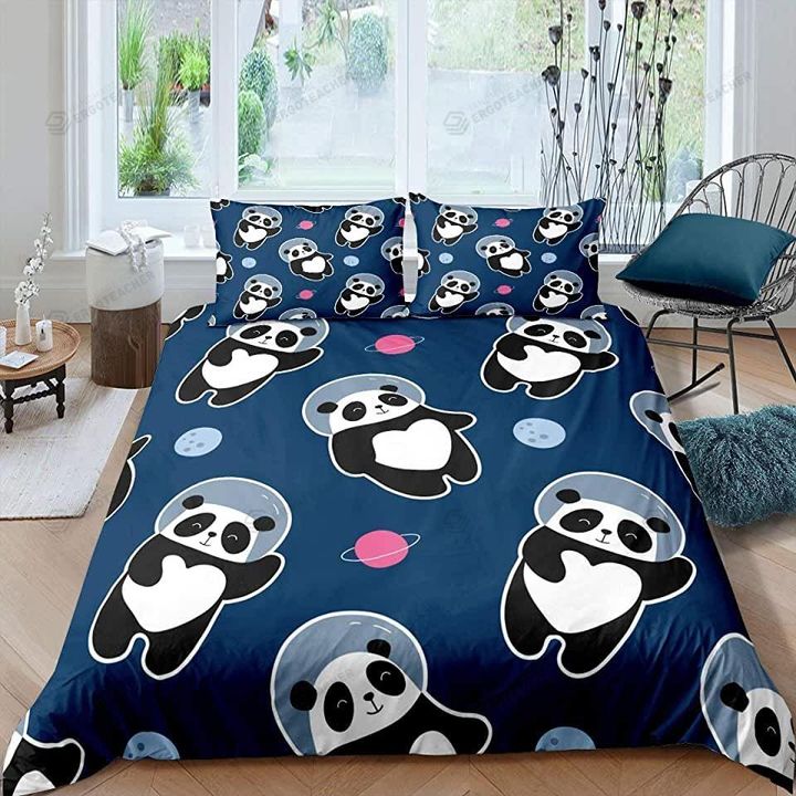 Panda In Space Bed Sheets Duvet Cover Bedding Sets
