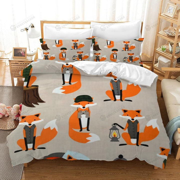 Foxes Bed Sheets Duvet Cover Bedding Set