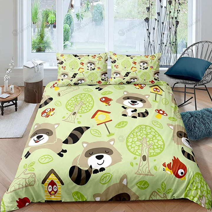 Cartoon Squirrel Pattern Bed Sheets Duvet Cover Bedding Sets