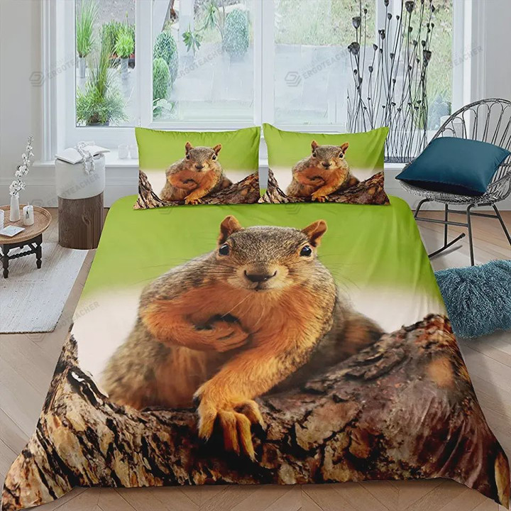 Cute Squirrel Bed Sheets Duvet Cover Bedding Sets