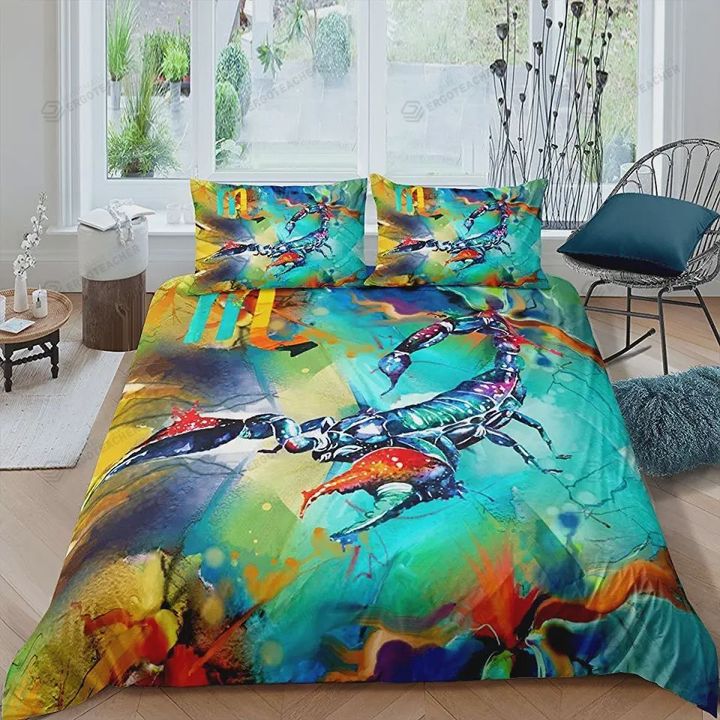 Colorful Scorpion Bed Sheets Duvet Cover Bedding Sets