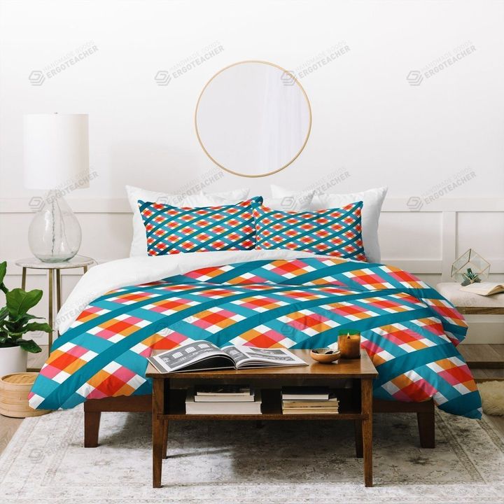 Colorful Checkerboard Bed Sheets Duvet Cover Bedding Set Great Gifts For Birthday Christmas Thanksgiving