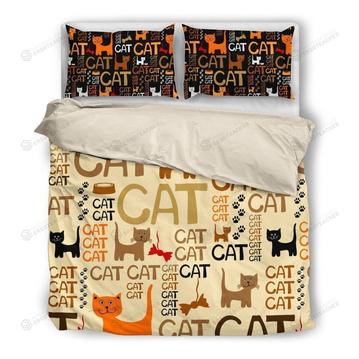 Kitty Bed Sheets Spread Duvet Cover Bedding Set
