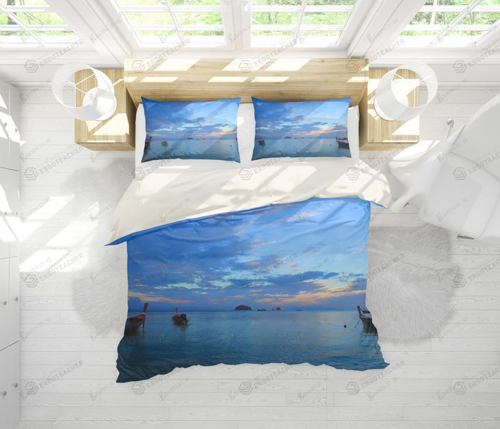 3d Peaceful Sea In Sunrise Bed Sheets Duvet Cover Bedding Set Great Gifts For Birthday Christmas Thanksgiving