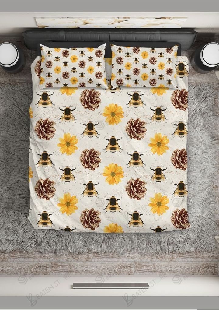 Bee And Pine Bed Sheets Duvet Cover Bedding Set Great Gifts For Birthday Christmas Thanksgiving