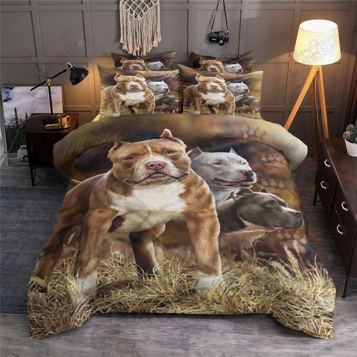 Pitbulls Bed Sheets Duvet Cover Bedding Set Great Gifts For Birthday Christmas Thanksgiving