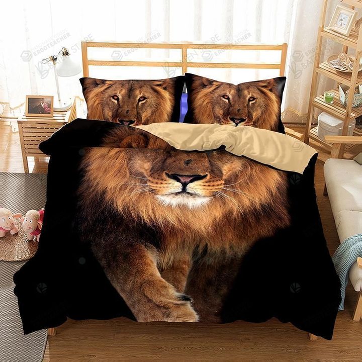 3D Animal Lion Bed Sheets Duvet Cover Bedding Set Great Gifts For Birthday Christmas Thanksgiving